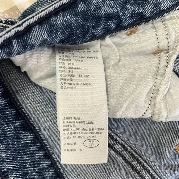 HOLLISTER Women 5S Distressed High Rise Vintage Straight 90s Grunge Style Denim - Picture 8 of 9